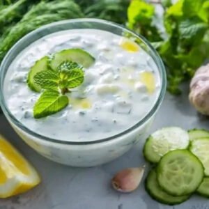 Cucumber with yogurt